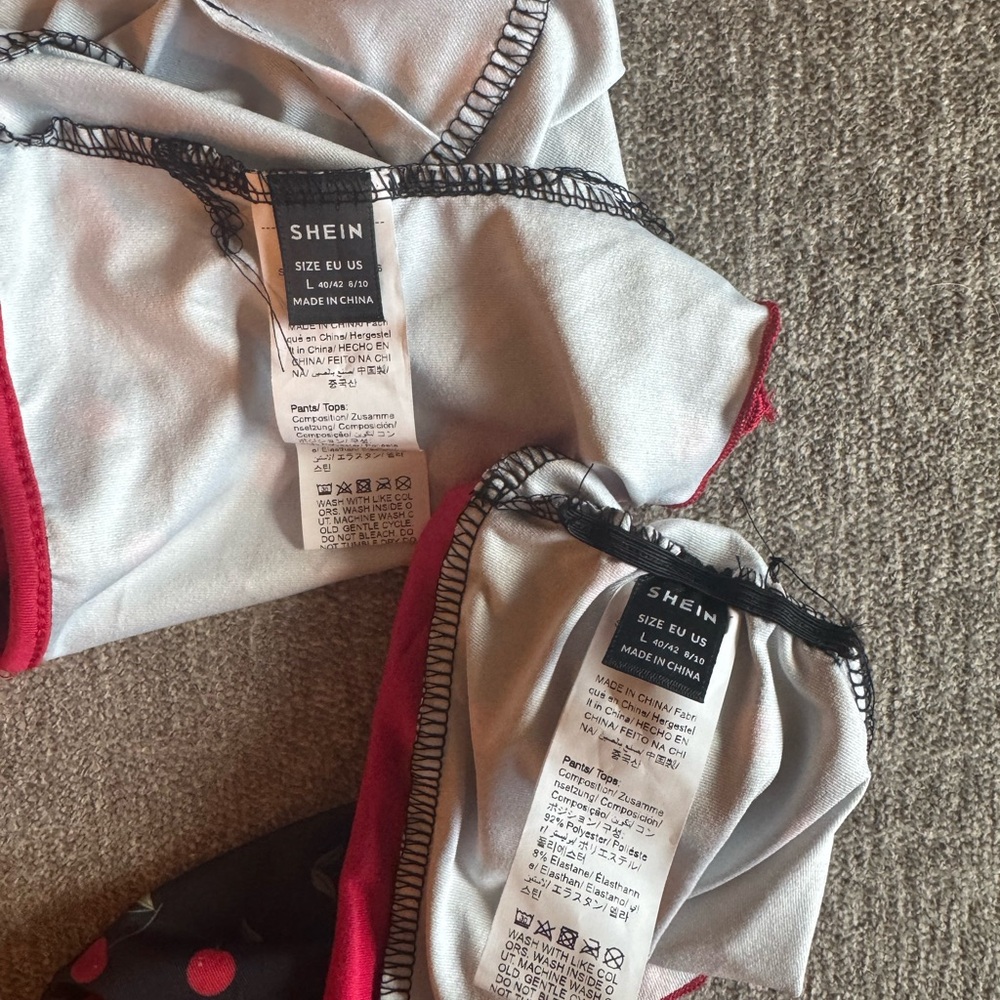 SHEIN Cherry Lingerie/Pajama Set - Picture 4 of 5